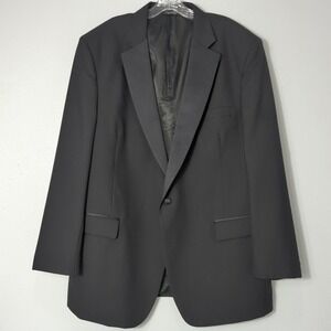 Jos A Bank Men's 48L Black Chico‎ Tailored Fit Tuxedo Suit Jacket Blazer Coat